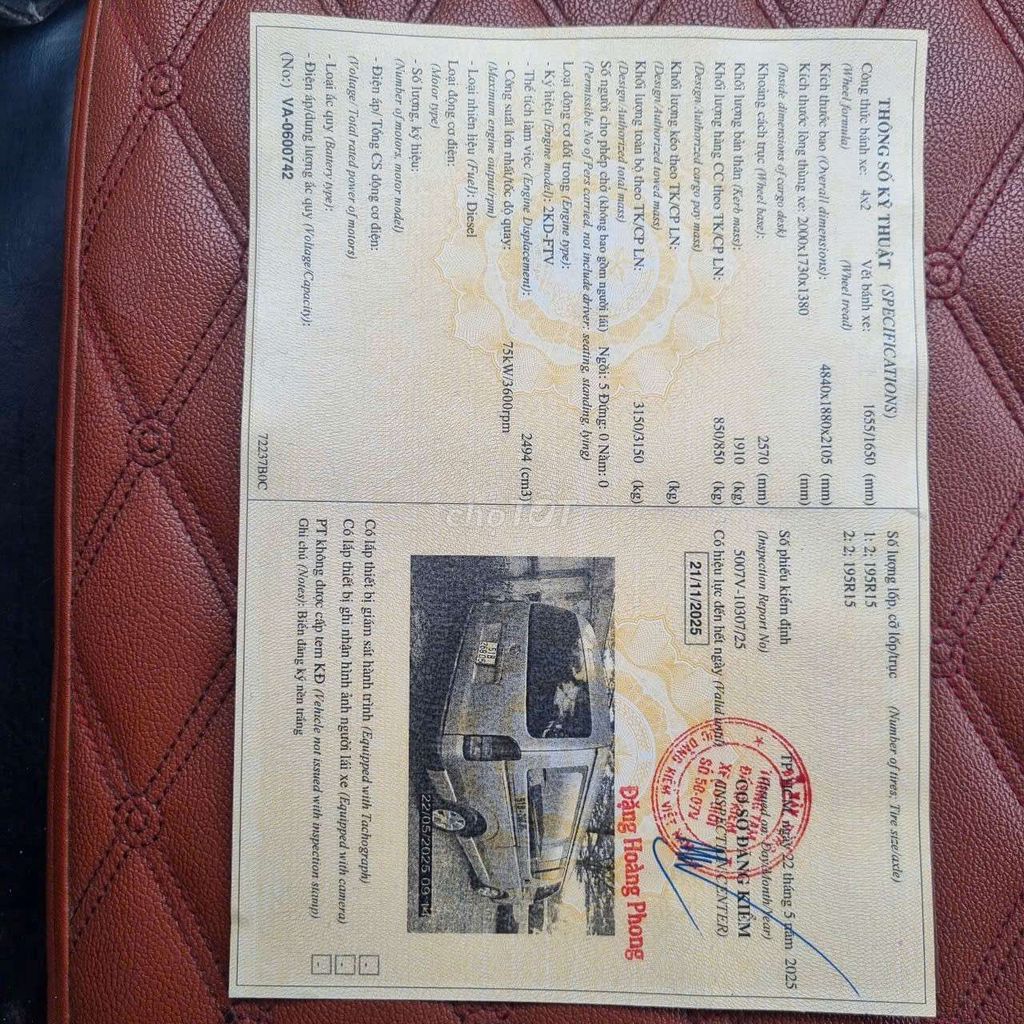 TOYOTA 6 CHỖ 850KG MÁY DẦU. Mua bán Ô tô tại Quận 12 Tp Hồ Chí Minh được đăng bởi Trung hình 15