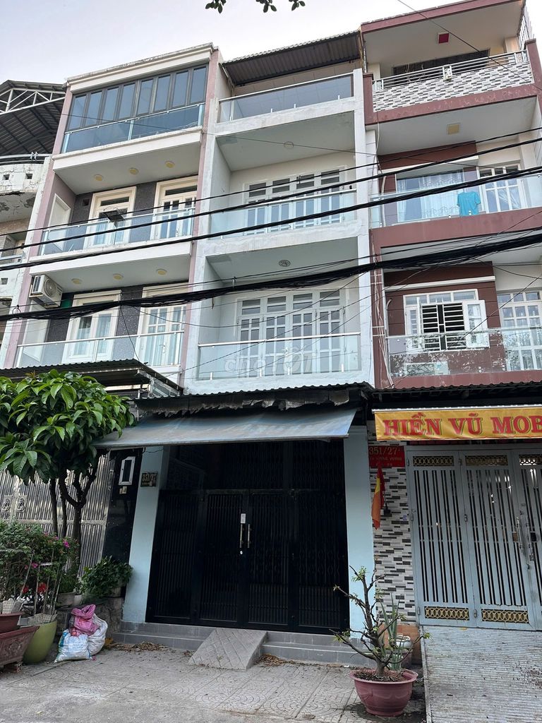  NHÀ MỚI 3 LẦU 80M2 MẶT TIỀN ĐƯỜNG 12M BÌNH PHÚ Q.6