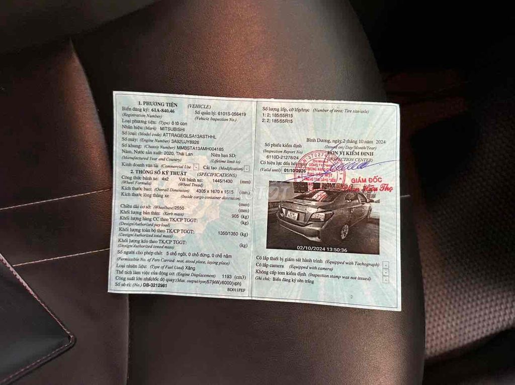 Mitsubishi Attrage 2020 1.2 CVT - 13000 km. Mua bán Ô tô tại Huyện Trảng Bom Đồng Nai được đăng bởi cuong hình 9