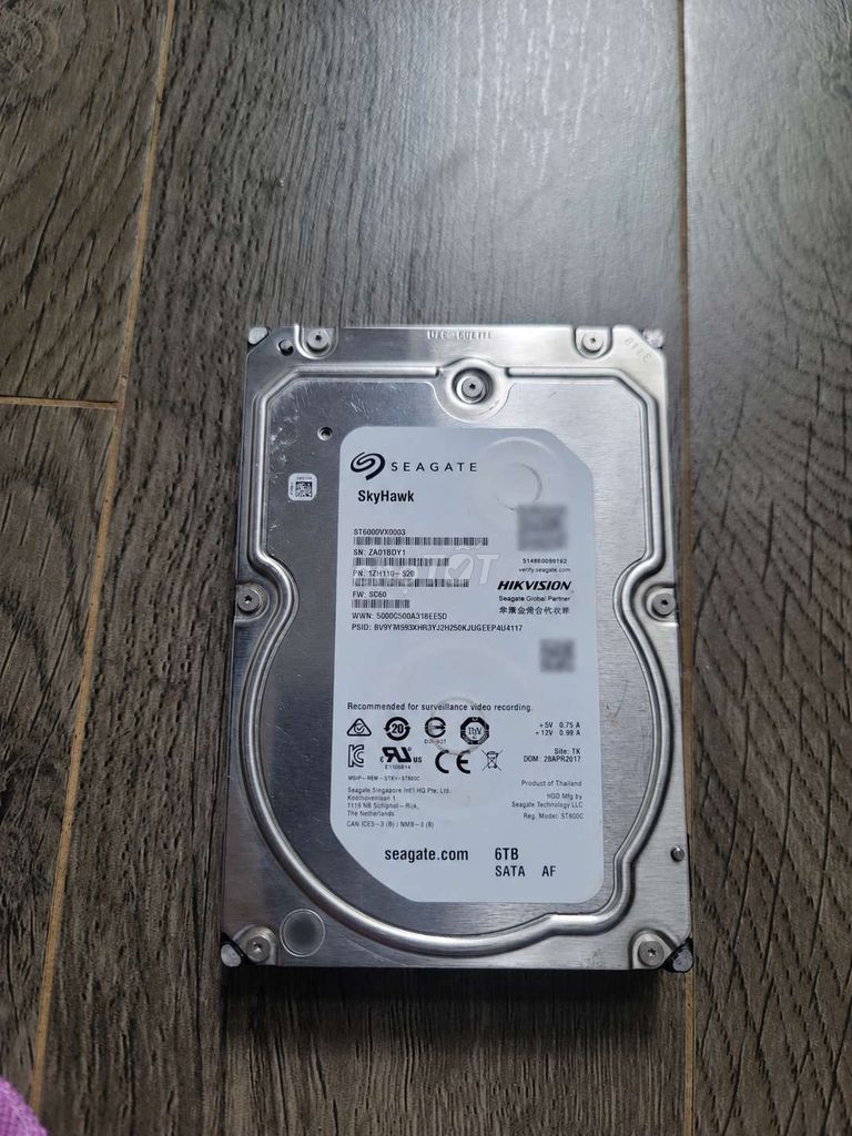 Ổ cứng HDD Seagate SkyHawk 6TB SATA. Mua bán Linh kiện (RAM, Card...) tại Quận Bắc Từ Liêm Hà Nội được đăng bởi NoSee No hình 1