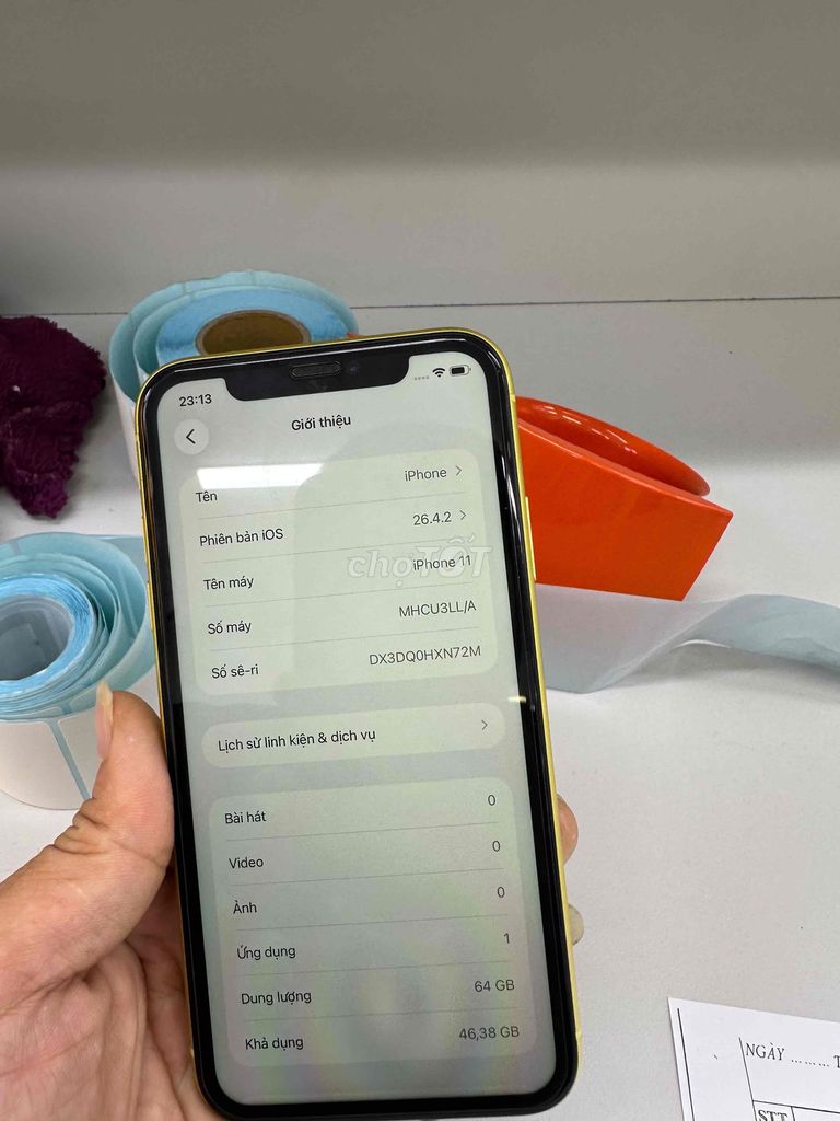 iPhone 11 64GB Vàng Đã sử dụng. Mua bán Điện thoại tại Thành phố Thủ Dầu Một Bình Dương được đăng bởi HPhone Iphone Thủ Dầu Một hình 1