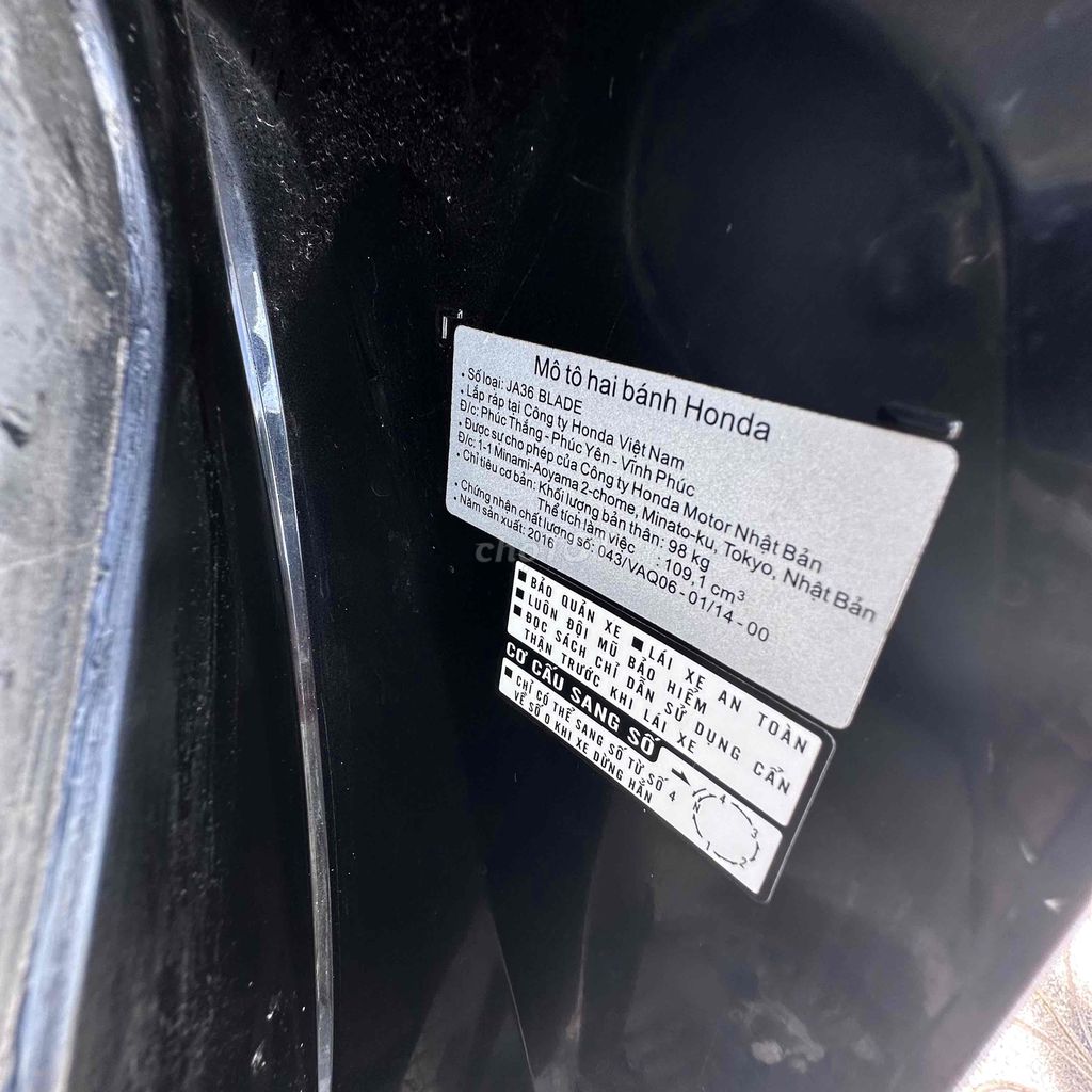 honda BLADE 2016 9chủ. Mua bán Xe máy tại Huyện Càng Long Trà Vinh được đăng bởi vo minh hien hình 6
