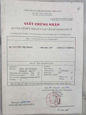 ​[HÀNG HIẾM TRUNG TÂM]: Bán Đất Hẻm Xe Hơi 8M Hàn Hải Nguyên, Q11