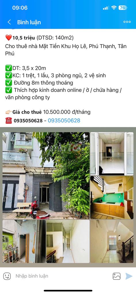 Kính Gửi Quý Khách. Giá cho thuê nhà từ 10 triệu đến 12 triệu