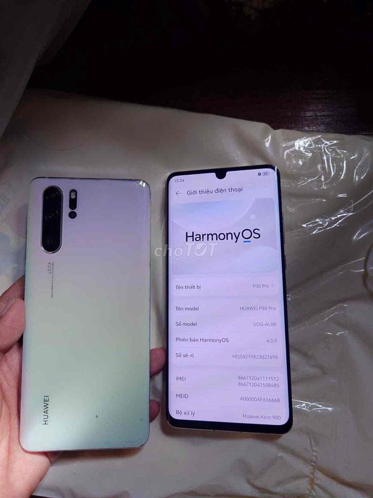 Huawei P30 Pro 128GB Trắng zin đẹp có gl. Mua bán Điện thoại tại Quận 12 Tp Hồ Chí Minh được đăng bởi Thành Tâm  hình 1