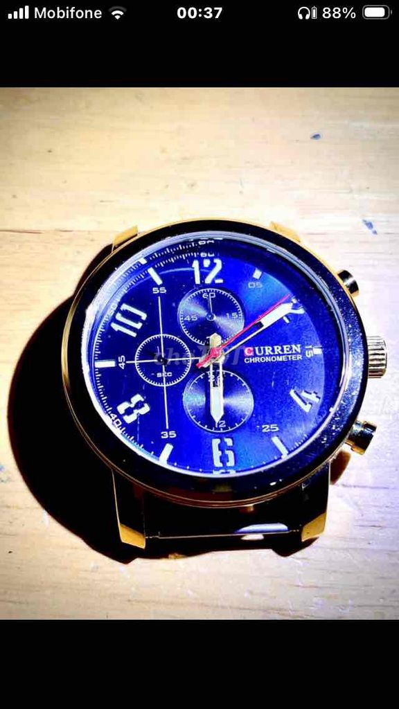 Đồng hồ Curren Chronometer Nam Vàng Xanh. Mua bán Đồng hồ tại Thành phố Thủ Đức Tp Hồ Chí Minh được đăng bởi Nguyễn Sơn đien thoai  hình 1