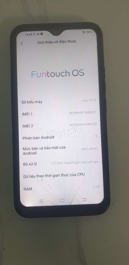 Vivo 1916 (Y19) Đen 4GB Snapdragon 665. Mua bán Điện thoại tại Huyện Bình Chánh Tp Hồ Chí Minh được đăng bởi VH Station  hình 1
