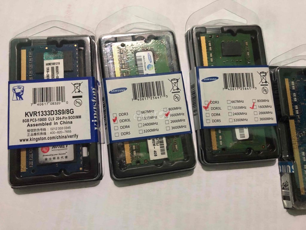 Ram Laptop DDR3 bus 1600 (4 cây)