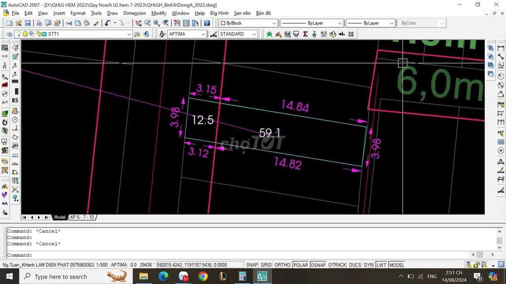 Nhà 4x18m hẻm nhựa 8m Hương Lộ 2 quận Bình Tân