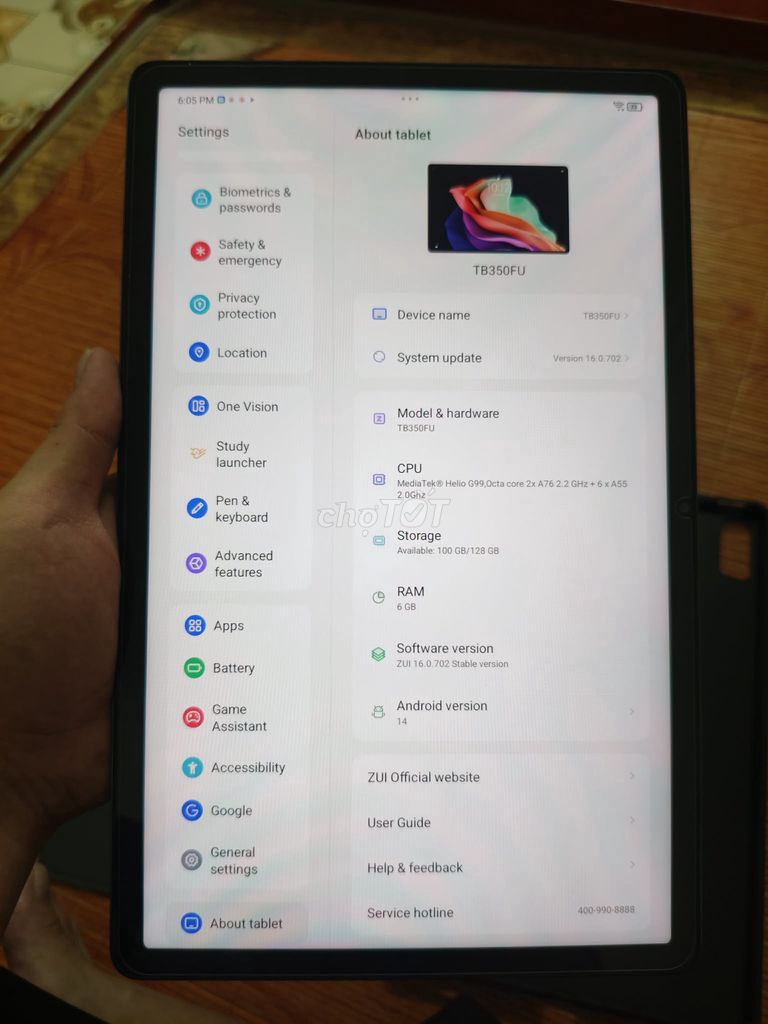 Lenovo TB350FU 6GB/128GB. Mua bán Máy tính bảng tại Quận Ngô Quyền Hải Phòng được đăng bởi nguyen son hình 1