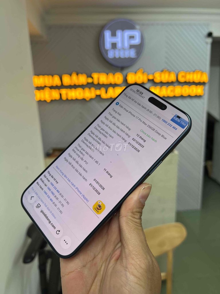 🍎🍎 #17promax 256gb VN/A deep blue. Mua bán Điện thoại tại Thành phố Đà Lạt Lâm Đồng được đăng bởi HPSTORE ĐÀ LẠT hình 1