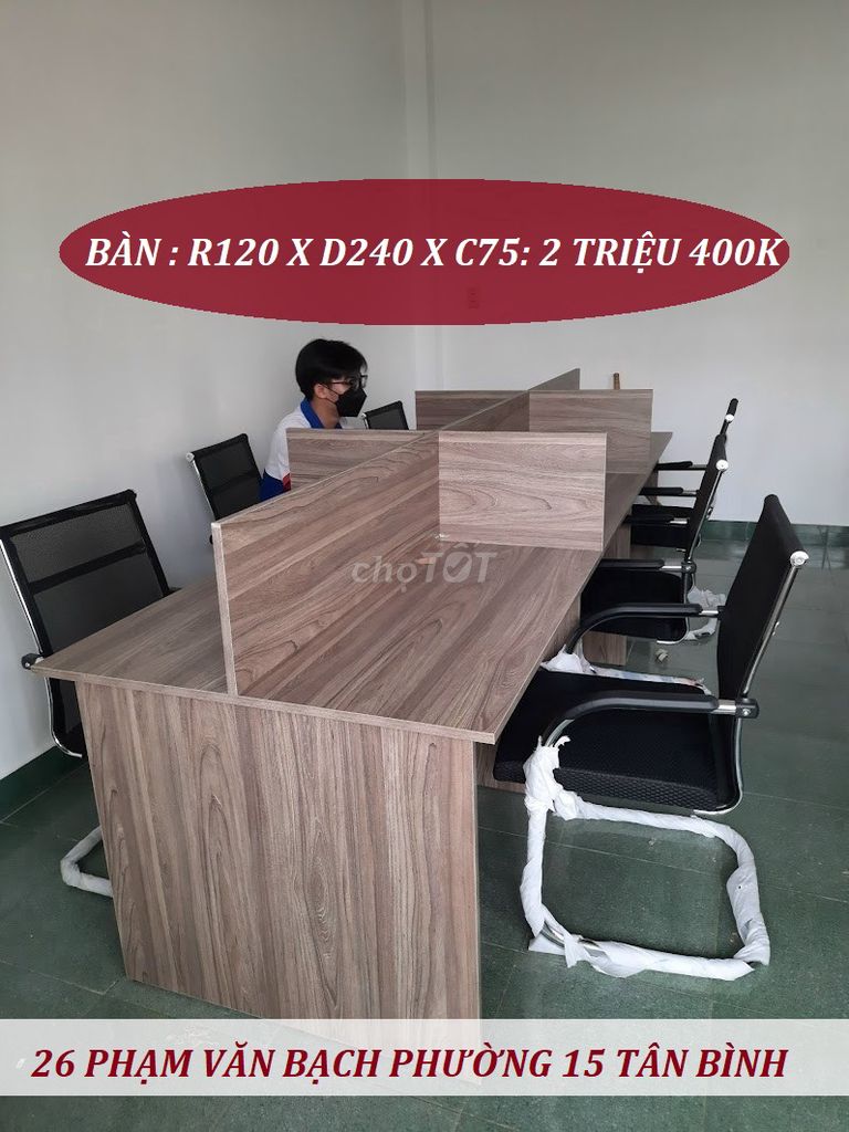 BÀN CỤM VĂN PHÒNG & BÀN LÀM VIỆC VÁCH NGĂN