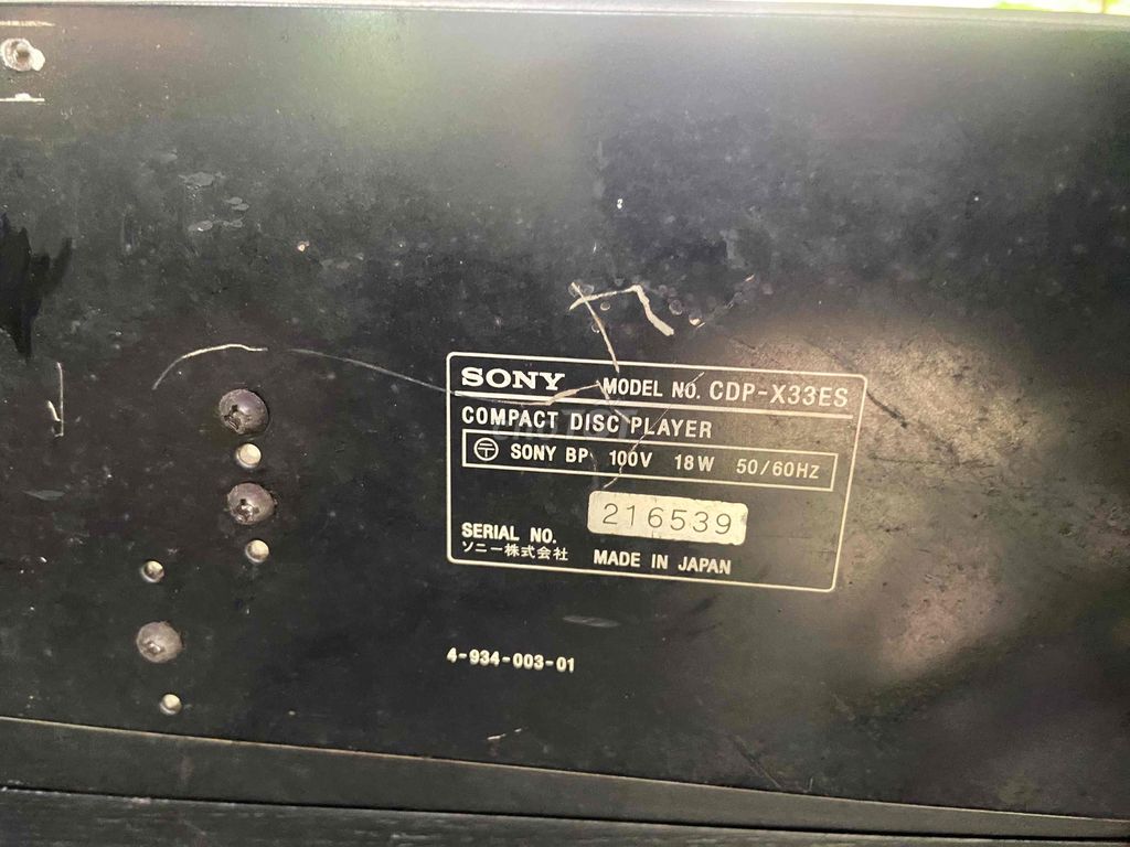 Đầu đĩa CD Sony CDP-X33ES Đen. Mua bán Tivi, Âm thanh tại Huyện Bình Chánh Tp Hồ Chí Minh được đăng bởi hoàng quân hình 1