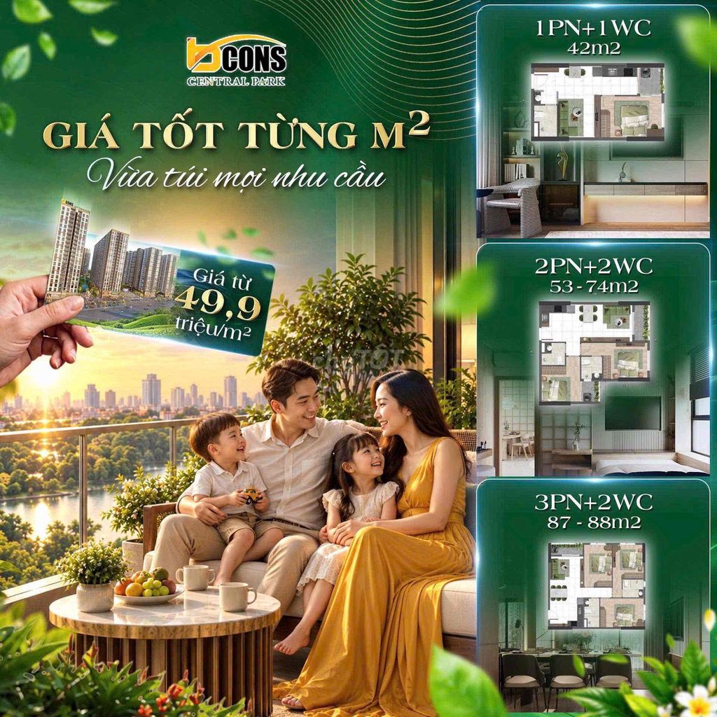 Căn Hộ Ngay Trung Tâm Biên Hoà - Bcons Central Park