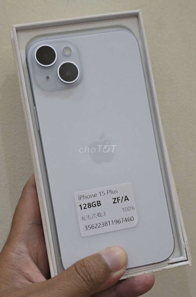 Apple iPhone 15 Plus 128G Pin zin 100 sạc 3 lần. Mua bán Điện thoại tại Thành phố Vũng Tàu Bà Rịa - Vũng Tàu được đăng bởi An Store hình 1