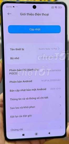 Xiaomi Redmi Note 13 Pro 4G Xám , gl. Mua bán Điện thoại tại Quận 4 Tp Hồ Chí Minh được đăng bởi Nghĩa Nghĩa hình 1