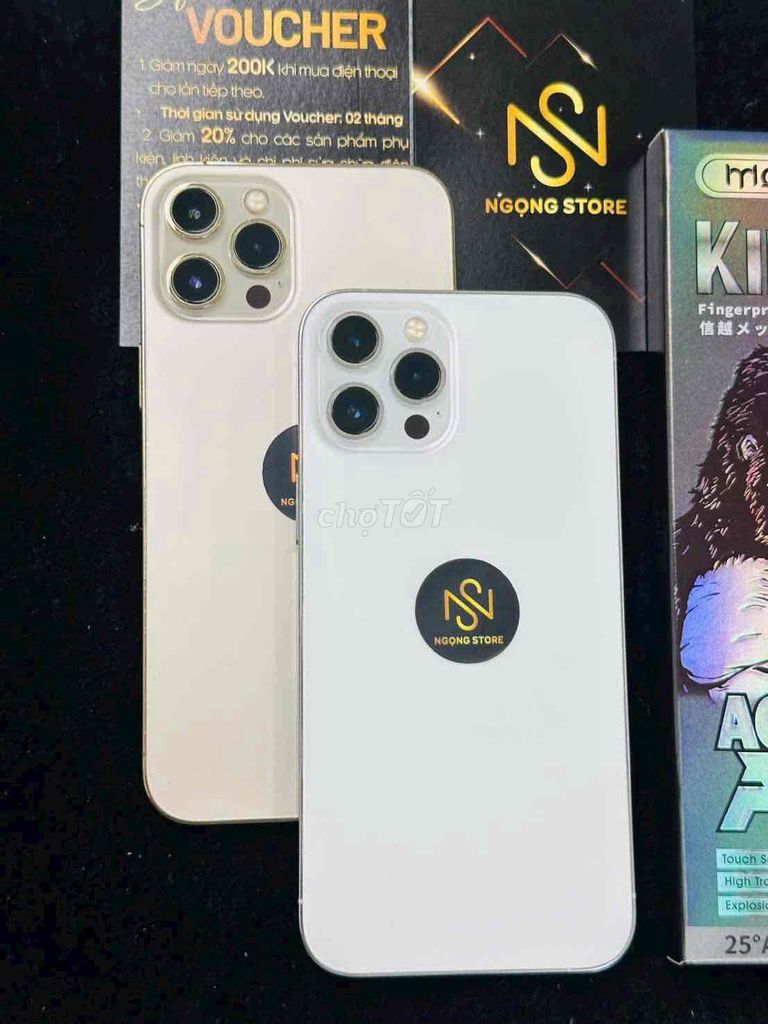 Apple iPhone 12 Pro Max 256GB Trắng Vàng. Mua bán Điện thoại tại Quận 10 Tp Hồ Chí Minh được đăng bởi Chuyên IPhone Thanh Lý Giá Tốt hình 1