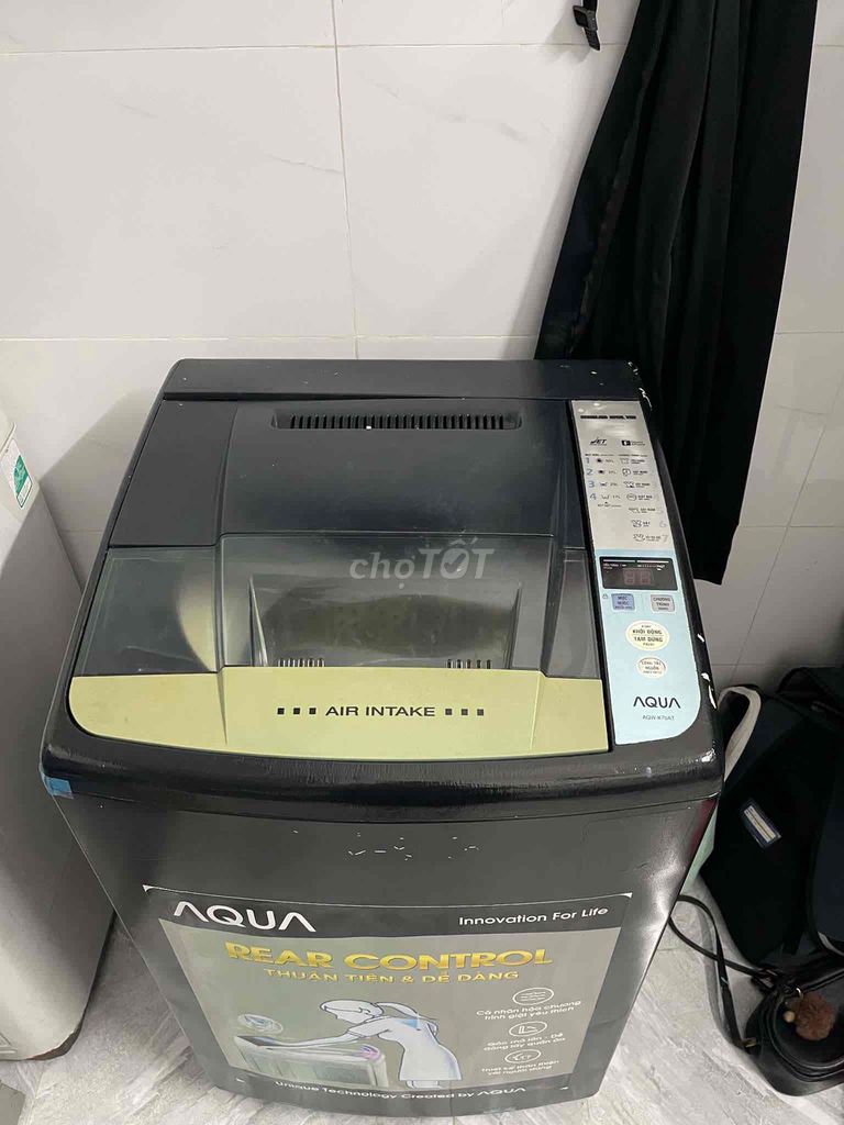 Máy giặt Aqua cửa trước màu Đen. Mua bán Máy giặt tại Thành phố Thủ Dầu Một Bình Dương được đăng bởi Ngoc Bao hình 1