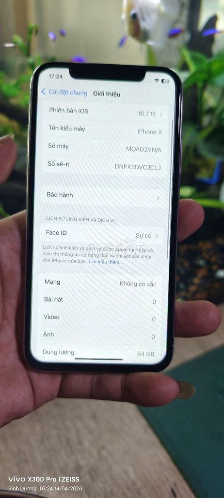 Apple iPhone X 64GB Đã sử dụng. Mua bán Điện thoại tại Huyện Bàu Bàng Bình Dương được đăng bởi le tuan anh hình 1
