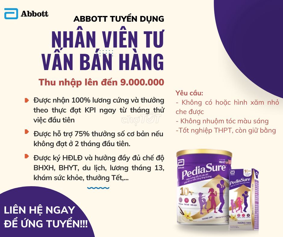 Tuyển nhân viên tư vấn sữa tại LONG AN