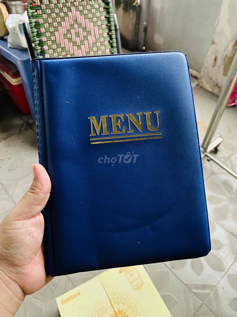 Sổ menu Da Xanh dương. Mua bán Đồ dùng văn phòng tại Huyện Củ Chi Tp Hồ Chí Minh được đăng bởi Võ Thuý hình 1