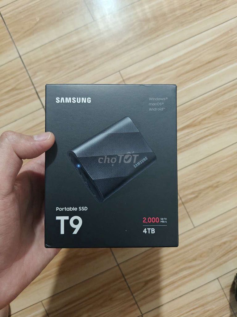 Ổ cứng SSD Samsung T9 4TB Đã sử dụng. Mua bán Linh kiện (RAM, Card...) tại Huyện Vĩnh Lợi Bạc Liêu được đăng bởi Pipo hình 1