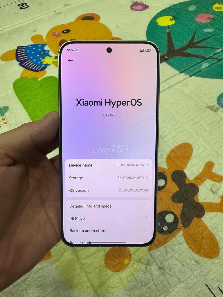 Xiaomi Redmi Turbo 4 Pro 16/512GB Xanh cốm. Mua bán Điện thoại tại Quận Hoàng Mai Hà Nội được đăng bởi Yến Trang hình 1