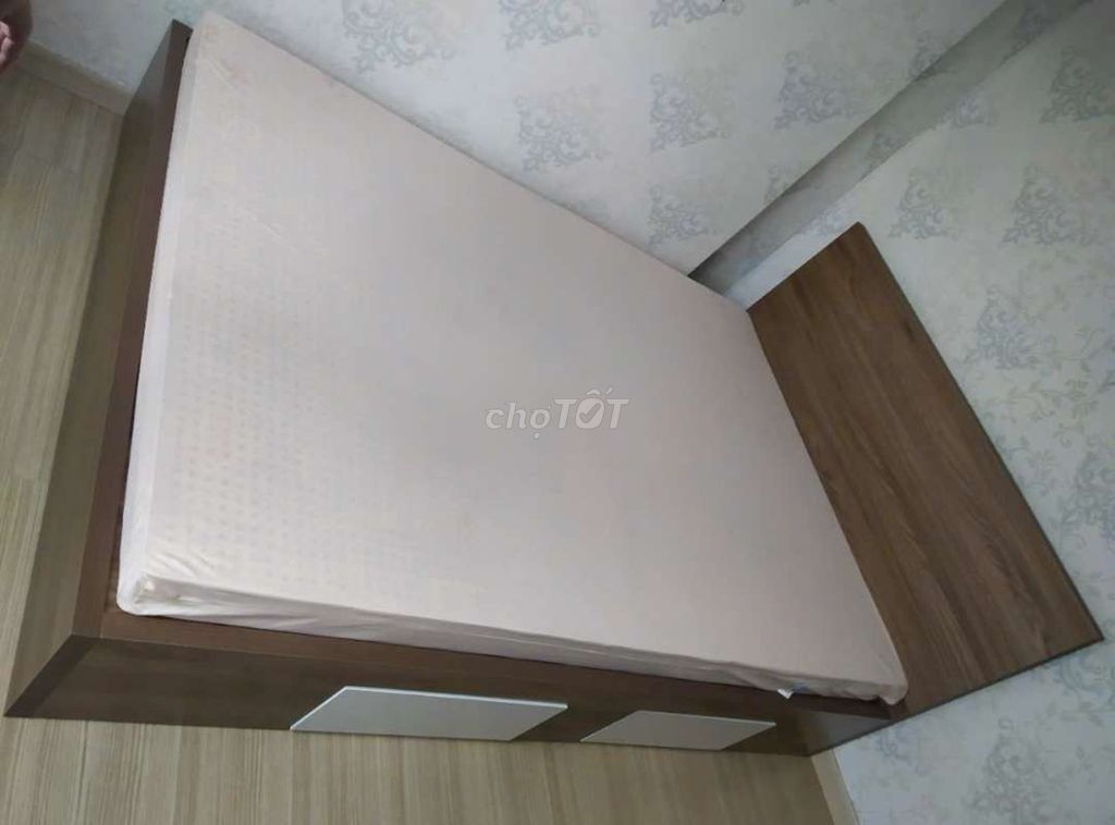 GIƯỜNG 1M8*2M GỖ CÔNG NGHIỆP MDF CÓ HỘP KÉO