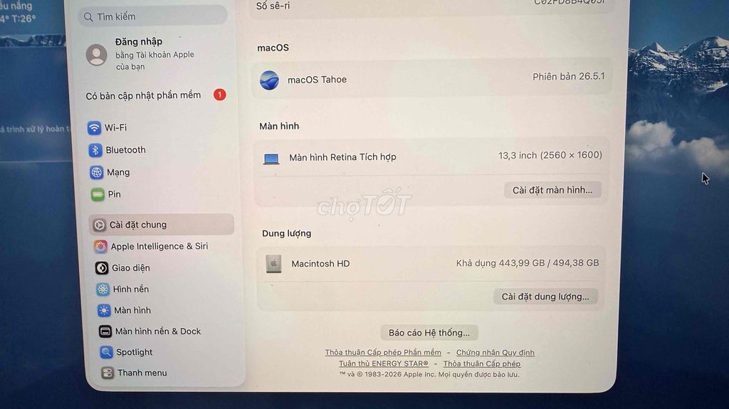 Apple MacBook Pro M1 8GB/512GB 2020 Xám. Mua bán Laptop tại Huyện Nhơn Trạch Đồng Nai được đăng bởi phạm văn khối hình 1