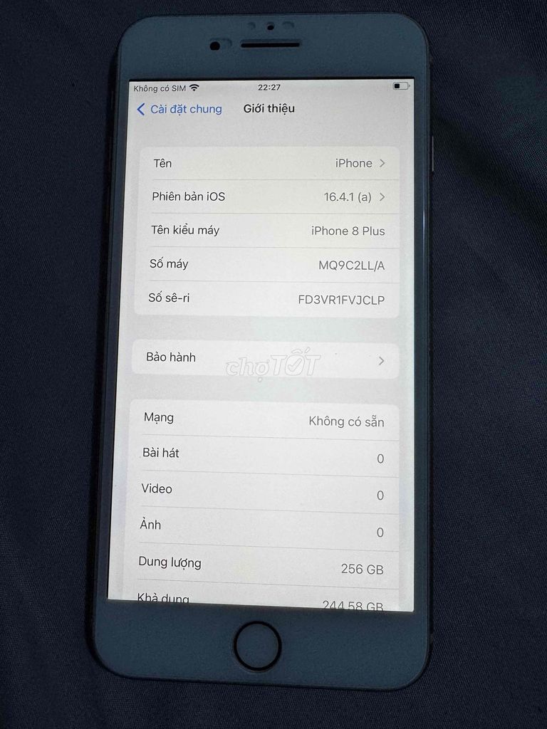 Apple iPhone 8 Plus 256GB Trắng Đã qua sử dụng. Mua bán Điện thoại tại Quận Tân Phú Tp Hồ Chí Minh được đăng bởi Phuc hình 1