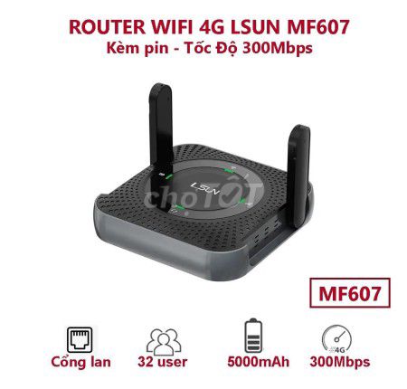 Router wifi 4G Lsun MF607 Tốc Độ 300Mbs