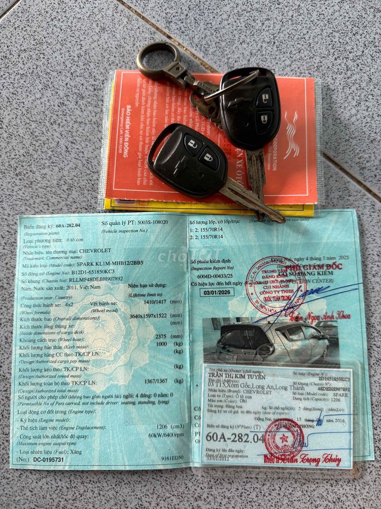 Chevrolet Spark 2011 LT 1.2 MT xe zin. Mua bán Ô tô tại Huyện Trảng Bom Đồng Nai được đăng bởi hungthan hình 19