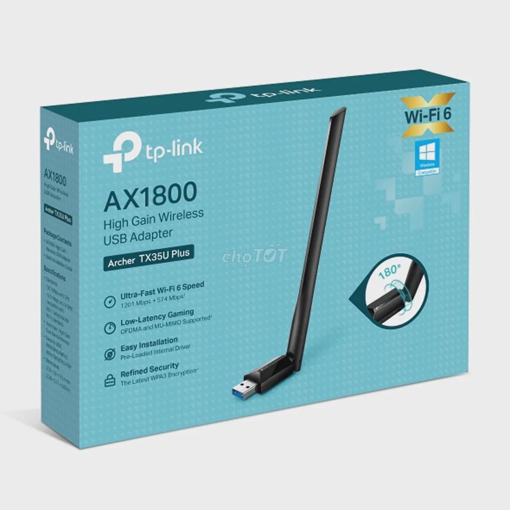 USB Wifi Adapter TP-Link Archer TX35U Plus. Mua bán Phụ kiện (Màn hình, Chuột...) tại Thành phố Đà Lạt Lâm Đồng được đăng bởi LCV hình 1