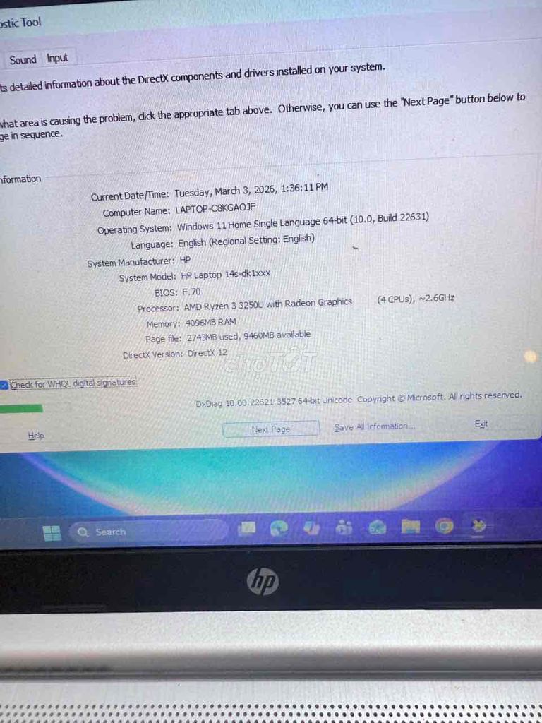 Laptop HP Ryzen 3, RAM 4GB, SSD 256GB. Mua bán Laptop tại Huyện Hậu Lộc Thanh Hóa được đăng bởi Lê Văn Lực hình 1