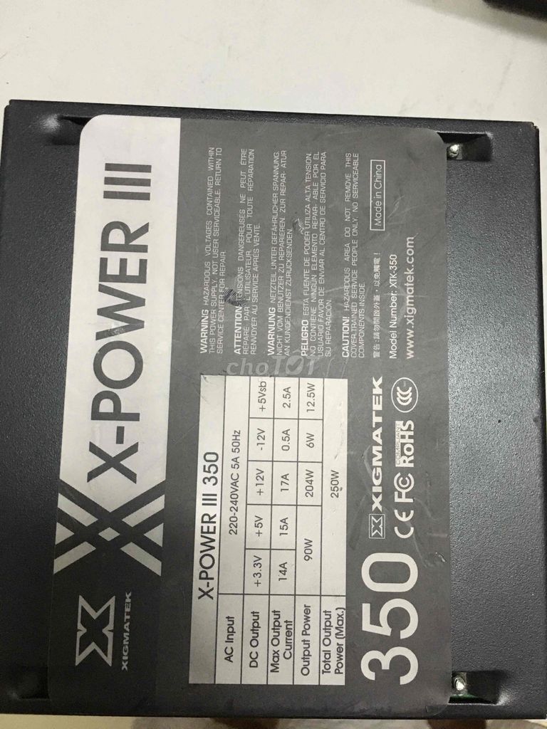 Nguồn Xigmatek xpower 350 có vga phụ 8 pin