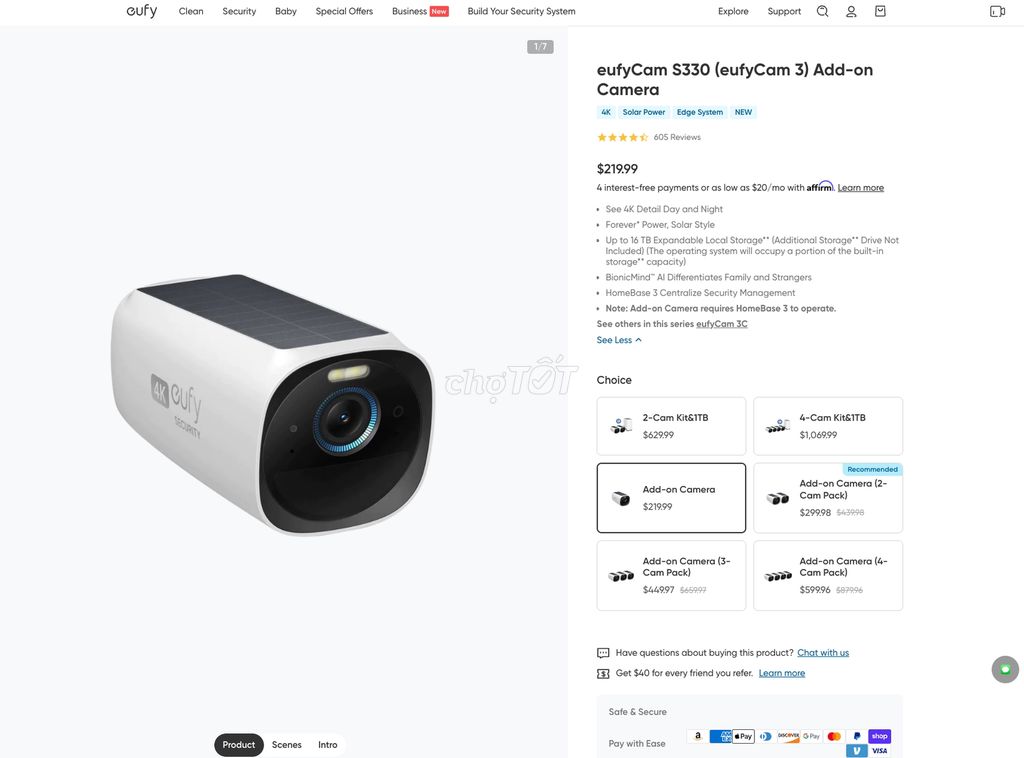 Camera không dây EUFY S330 mới 100% - nobox