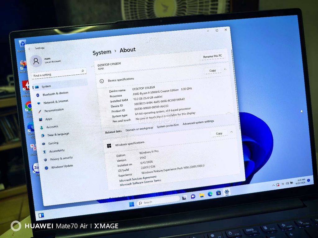 Lenovo ryzen 9 5900HS OLED 3K gl Macbook m1. Mua bán Laptop tại Huyện Hóc Môn Tp Hồ Chí Minh được đăng bởi Nam hình 1