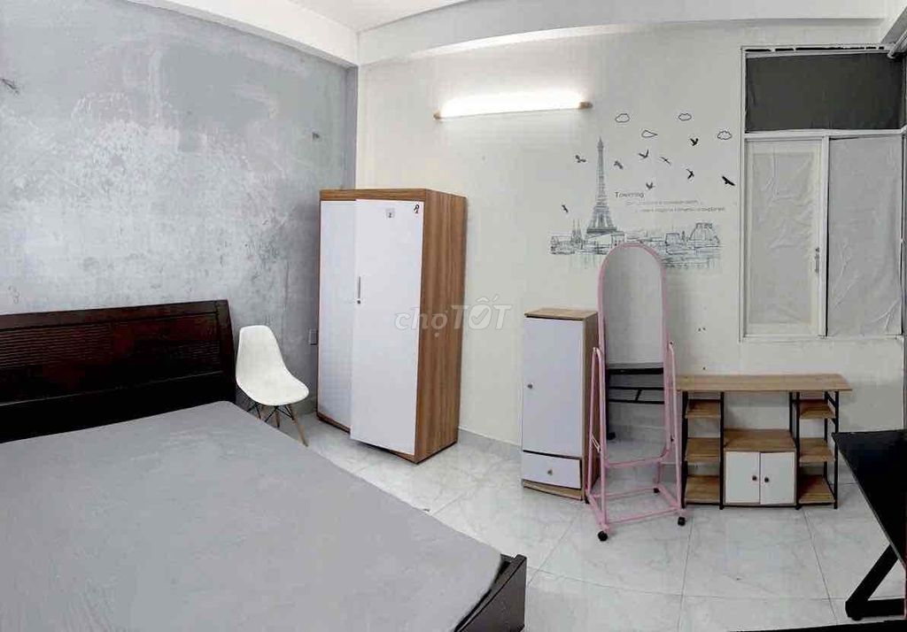 Hình ảnh phòng trọ Phòng full nội thất, giờ giấc tự do 24/24 ngay Tôn Đản Q4. Giá 3tr5