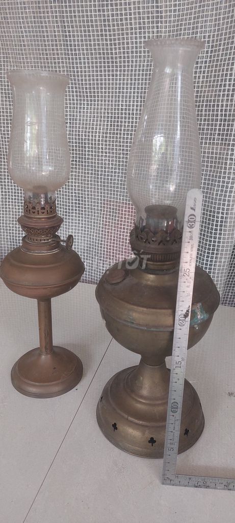 Đèn dầu cổ Đồng Nâu đồng Cổ điển