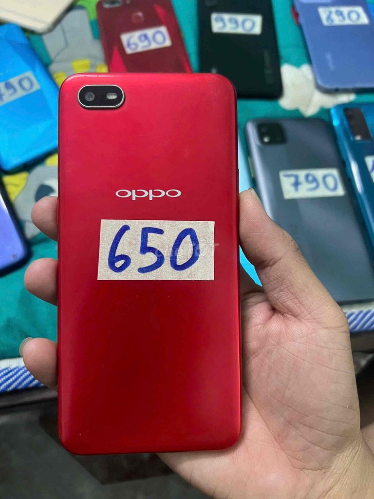 oppo a1k, 32g, đẹp, zin full, pin trâu, 650k