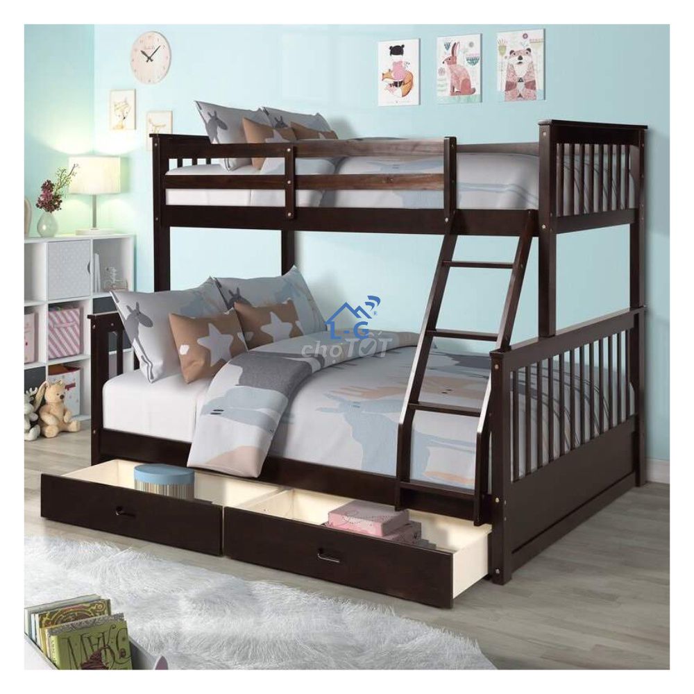 Giường tầng Gỗ **-Giường tầng Giường tầng  gỗ ,hcm. Mua bán Giường, chăn ga gối nệm tại Quận 10 Tp Hồ Chí Minh được đăng bởi GIƯỜNG SẮT SƠN LÂM hình 1