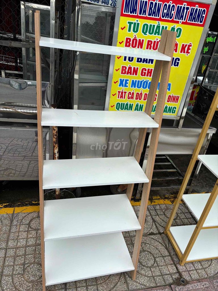 Kệ sách 5 tầng Gỗ, ván ép Trắng, nâu. Mua bán Tủ, kệ gia đình tại Huyện Nhà Bè Tp Hồ Chí Minh được đăng bởi Trần Thị Hương hình 1