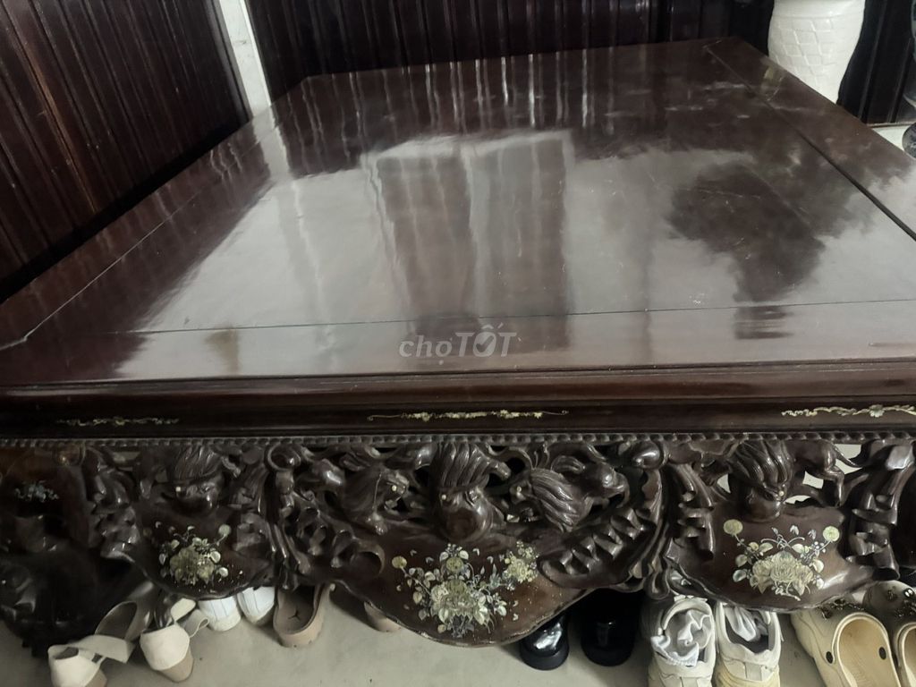 Sập gụ gỗ gõ chân quỳ 1m6 x 2m. Mua bán Bàn ghế tại Huyện Phú Vang Thừa Thiên Huế được đăng bởi Minh Khuê hình 1