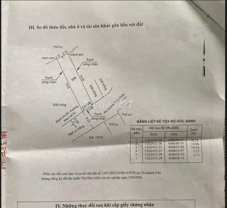 Bán Lô Đất Hẻm Xe Hơi . Dt 75,7 M Giá 3,5 Tỉ