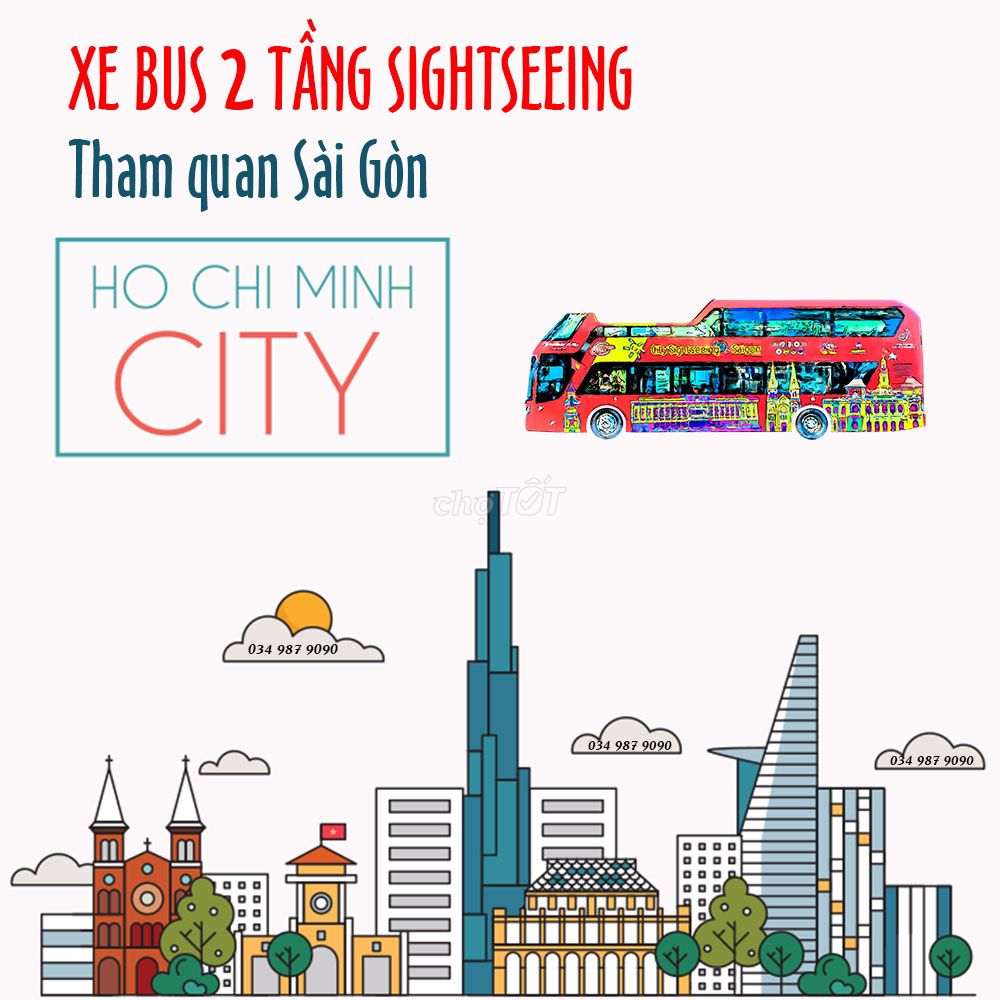 Đặt vé Xe Bus 2 Tầng tham quan Sài Gòn - Tp.HCM