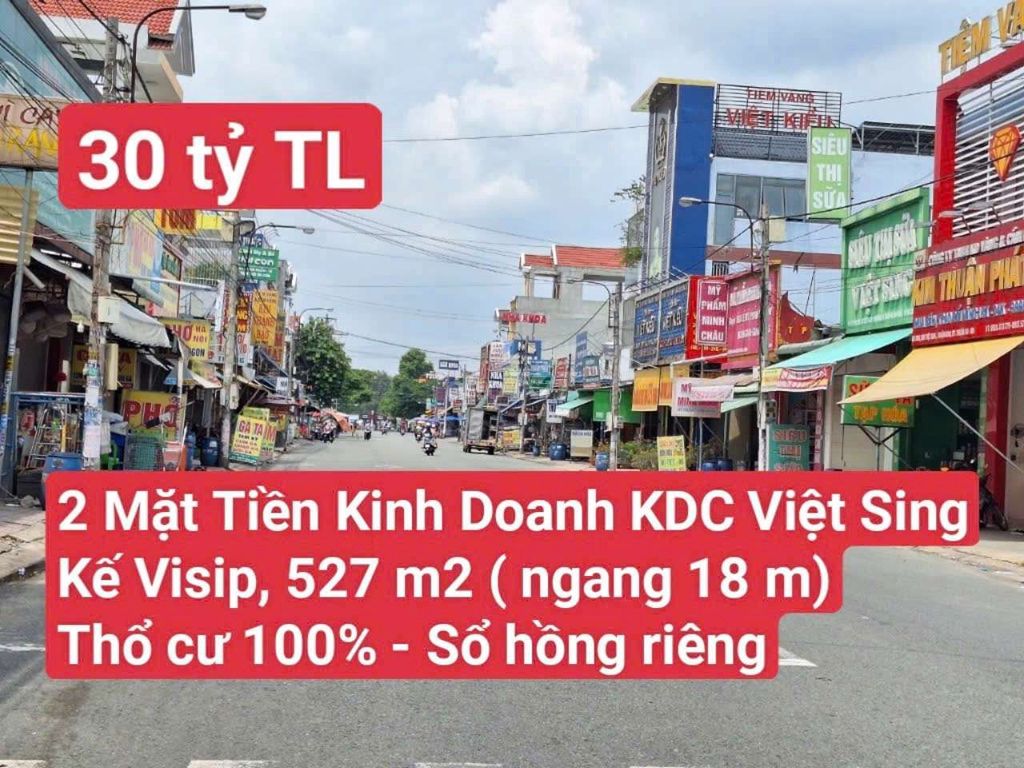 🆘 Đất 2 Mặt Tiền Kinh Doanh  KDC Viêt Sing, P.Thuận Giao,TP.Thuận An