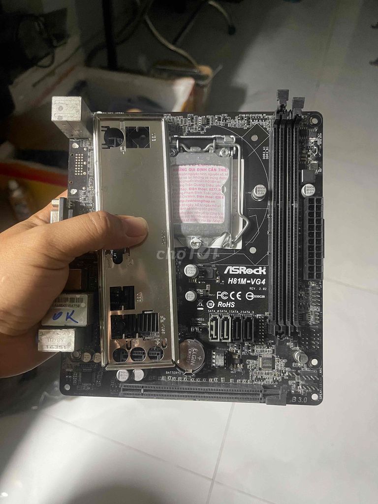 Bo mạch chủ ASRock H81M-VG4 (gãy 1 lẫy gài khe ram. Mua bán Linh kiện (RAM, Card...) tại Huyện Phong Điền Cần Thơ được đăng bởi Bán lẻ hình 1