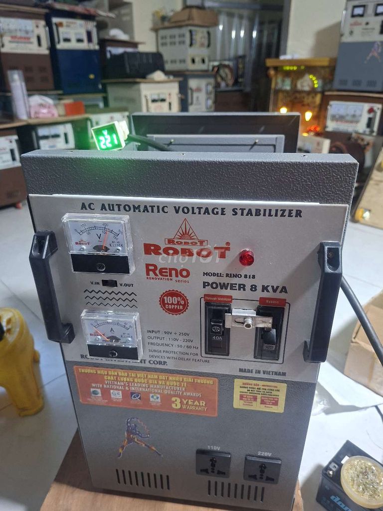 Ổn áp ROBOT RENO 8 KVA dải 90V. Mua bán Nội thất, đồ gia dụng khác tại Huyện Bến Lức Long An được đăng bởi Tình Tuân Group hình 1