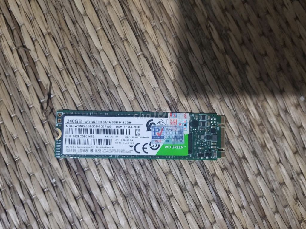 Ổ cứng SSD WD Green SATA M.2 240GB . Mua bán Linh kiện (RAM, Card...) tại Thành phố Dĩ An Bình Dương được đăng bởi Linh Van hình 1