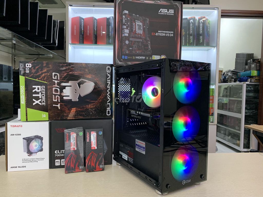 Bán Case i7 12700F Vga RTX 2060 - Vỏ Bể Cá BH 2027